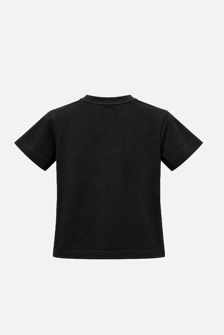Elisabetta Franchi Bambina T-shirt con Logo Ricamato a Contrasto EFTS268CJE018.N105
