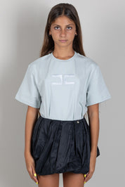 Elisabetta Franchi Bambina T-shirt con Logo Ricamato EFTS265CJE018.1069