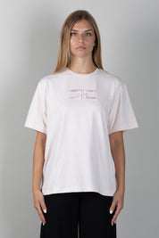 Elisabetta Franchi Bambina T-shirt con Logo Ricamato EFTS265CJE018.C063