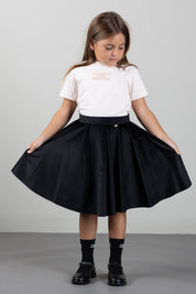 Elisabetta Franchi Bambina T-shirt con Logo Ricamato EFTS268CJE018.C463