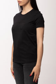 Elisabetta Franchi T-shirt con Logo Ricamato MA71G61E2 NERO