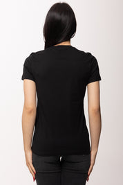 Elisabetta Franchi T-shirt con Logo Ricamato MA71G61E2 NERO