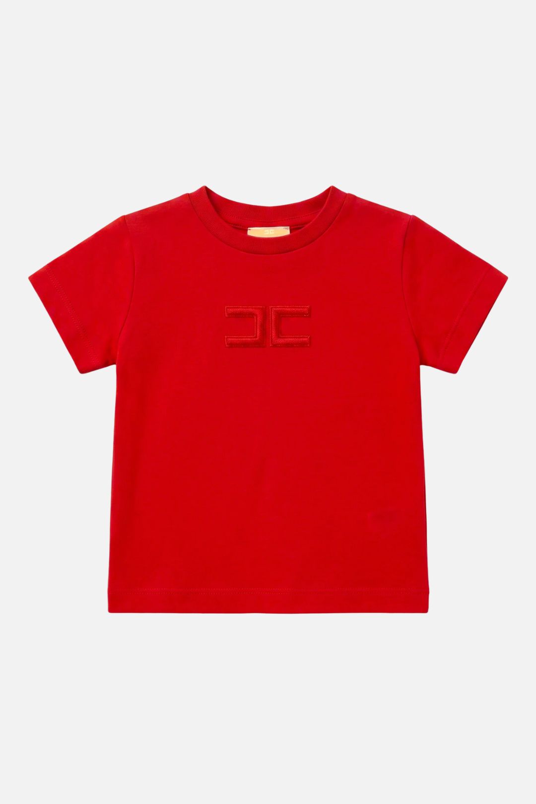 Elisabetta Franchi Bambina T-shirt con Logo Ricamato Tono Su Tono EGTS122CJE018.3028