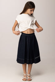 Elisabetta Franchi Bambina T-shirt con Nodo Frontale EFTS2530JE006.0004