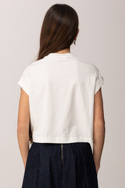 Elisabetta Franchi Bambina T-shirt con Nodo Frontale EFTS2530JE006.0004