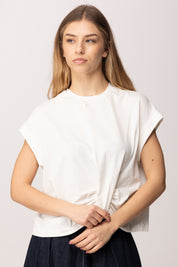 Elisabetta Franchi Bambina T-shirt con Nodo Frontale EFTS2530JE006.0004