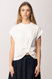 Elisabetta Franchi Bambina T-shirt con Nodo Frontale EFTS2530JE006.0004