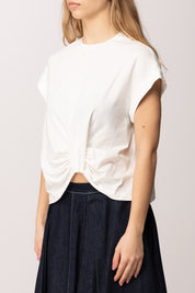 Elisabetta Franchi Bambina T-shirt con Nodo Frontale EFTS2530JE006.0004