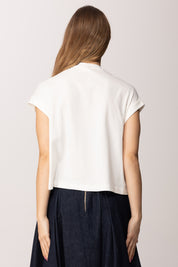 Elisabetta Franchi Bambina T-shirt con Nodo Frontale EFTS2530JE006.0004