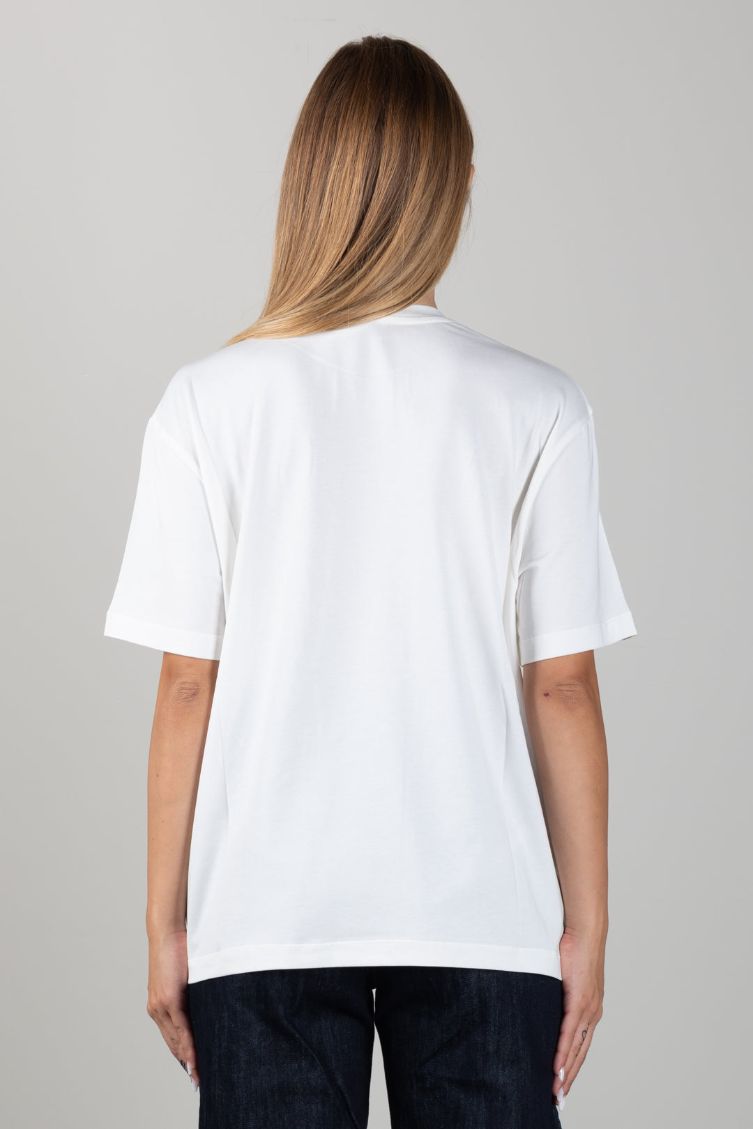 Elisabetta Franchi Bambina T-shirt con Ricamo Collana Gioiello e Logo EFTS264CJE018.0004