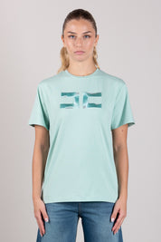 Elisabetta Franchi Bambina T-shirt con Ricamo Doppia C e Strass EFTS270CJE018.1069