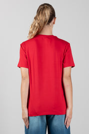 Elisabetta Franchi Bambina T-shirt con Ricamo Doppia C e Strass EFTS270CJE018.3028