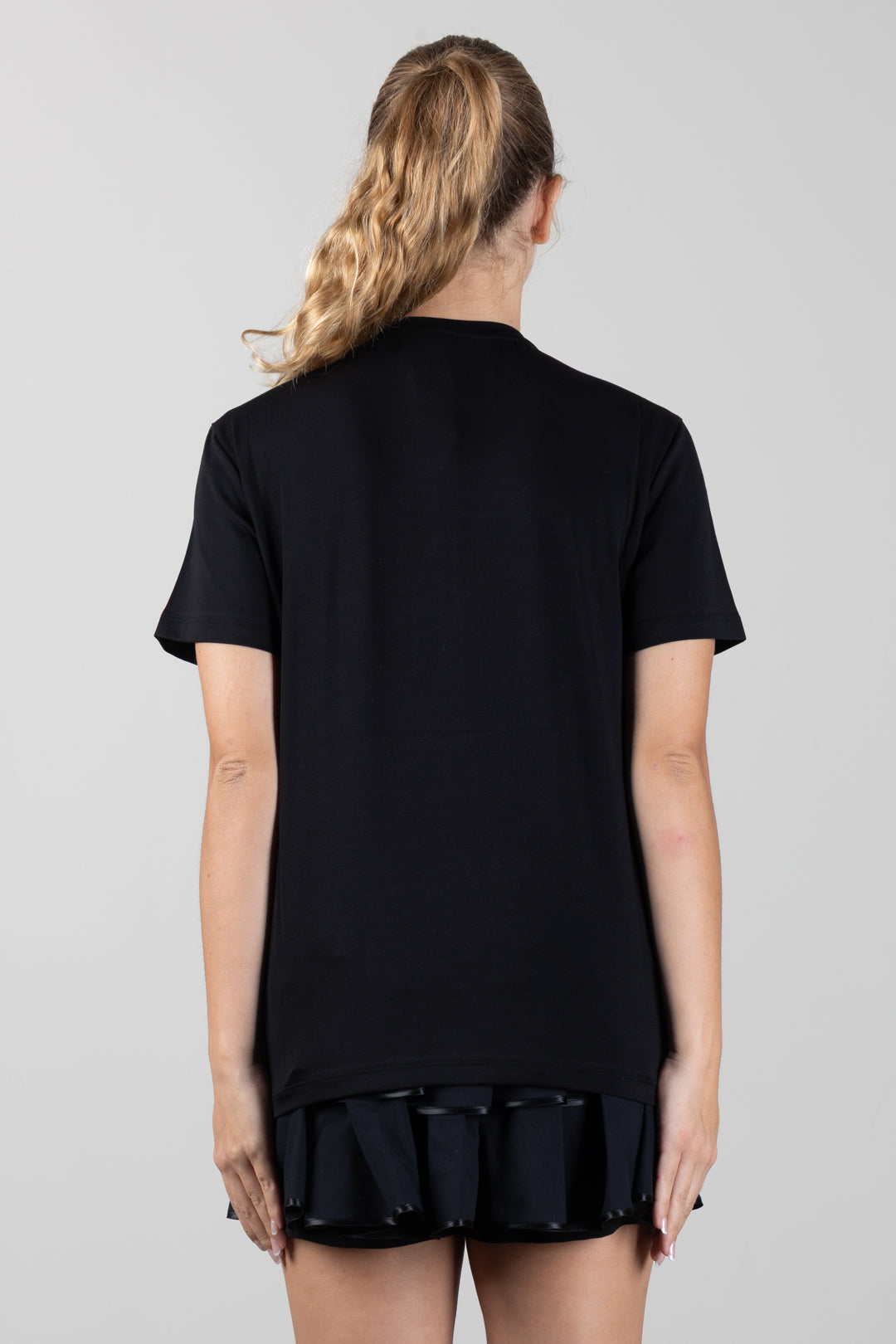Elisabetta Franchi Bambina T-shirt con Ricamo Doppia C e Strass EFTS270CJE018.N000