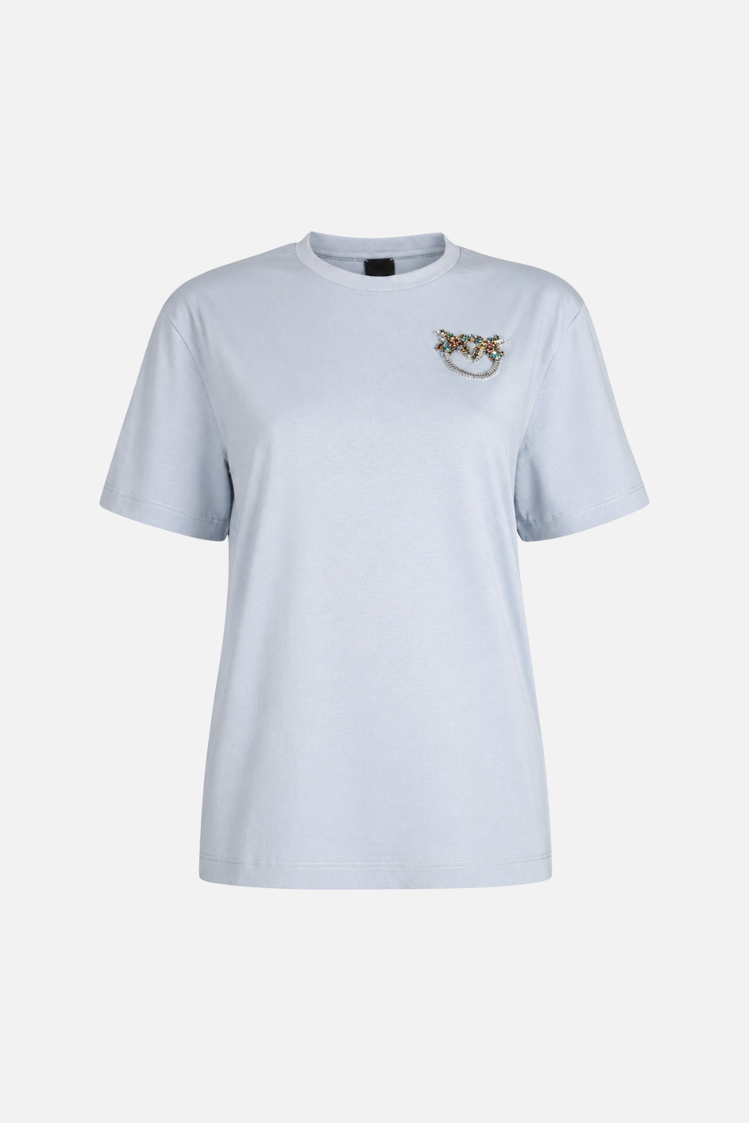 Pinko T-shirt con Ricamo Gioiello Love Birds 105526 A33F E87
