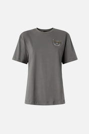 Pinko T-shirt con Ricamo Gioiello Love Birds 105526 A33F K10