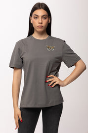 Pinko T-shirt con Ricamo Gioiello Love Birds 105526 A33F K10