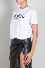 Aniye By T-shirt con Stampa "lunatica" a Contrasto 181333 WHITE :AI26