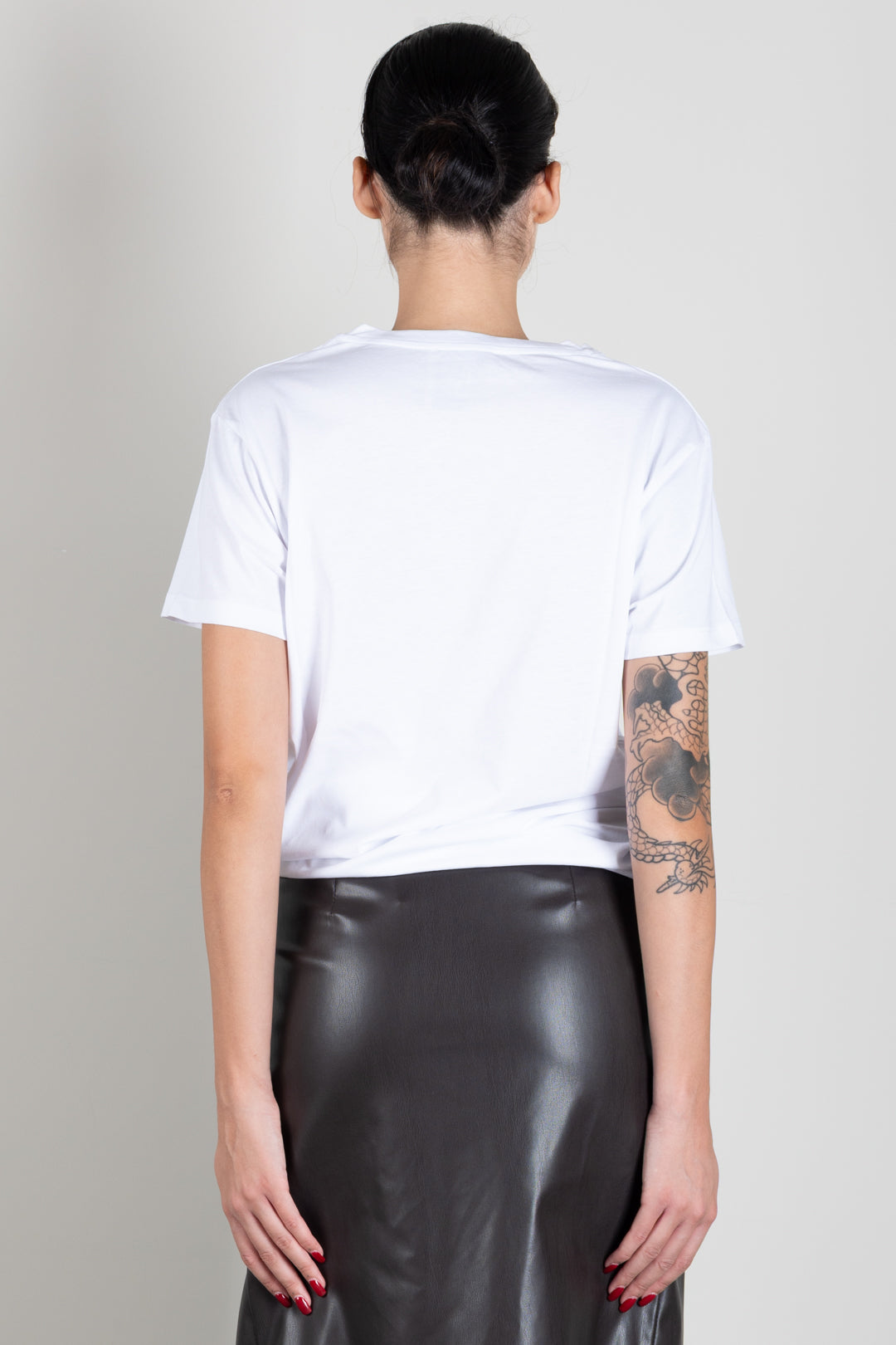 Aniye By T-shirt con Stampa "lunatica" a Contrasto 181333 WHITE :AI26