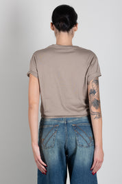Aniye By T-shirt con Stampa "sbagliata" a Contrasto 181331 TAUPE :AI26