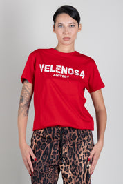 Aniye By T-shirt con Stampa "velenosa" a Contrasto 181330 RED :AI26