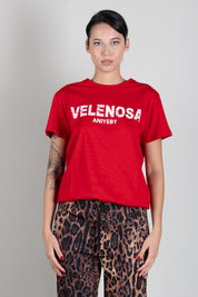Aniye By T-shirt con Stampa "velenosa" a Contrasto 181330 RED :AI26