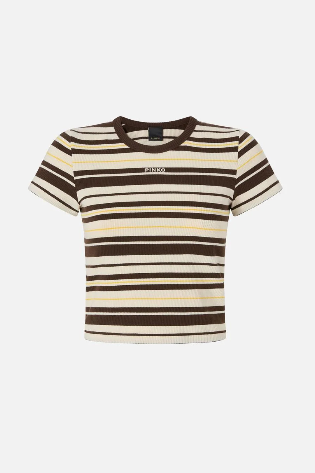 Pinko T-shirt Cropped a Righe 107308 A3H4 MGP