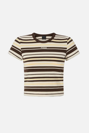 Pinko T-shirt Cropped a Righe 107308 A3H4 MGP