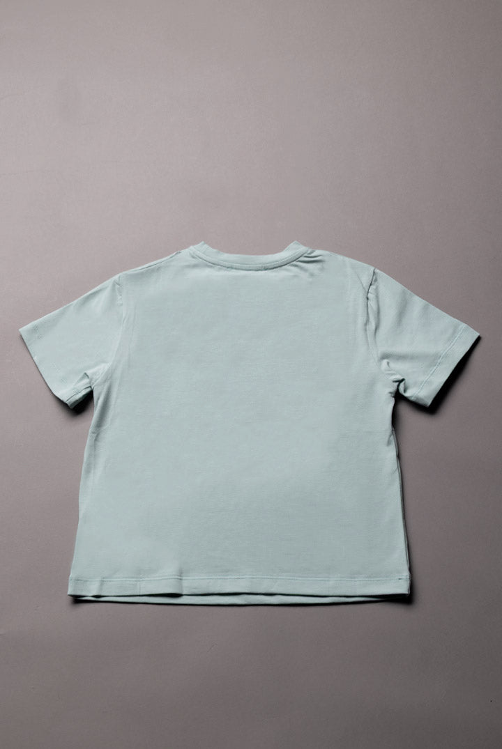 Elisabetta Franchi Bambina T-shirt Girocollo con Collana Gioiello e Logo In Strass EFTS264CJE018.1069