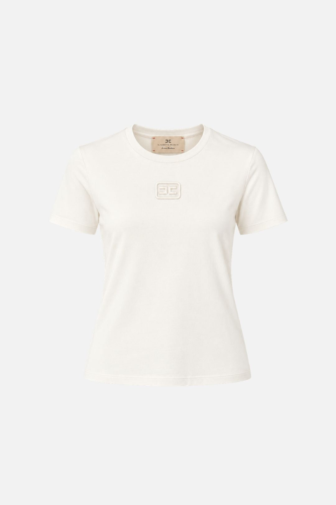 Elisabetta Franchi Bambina T-shirt Girocollo con Logo Spessorato EFTS269CJE018.0004