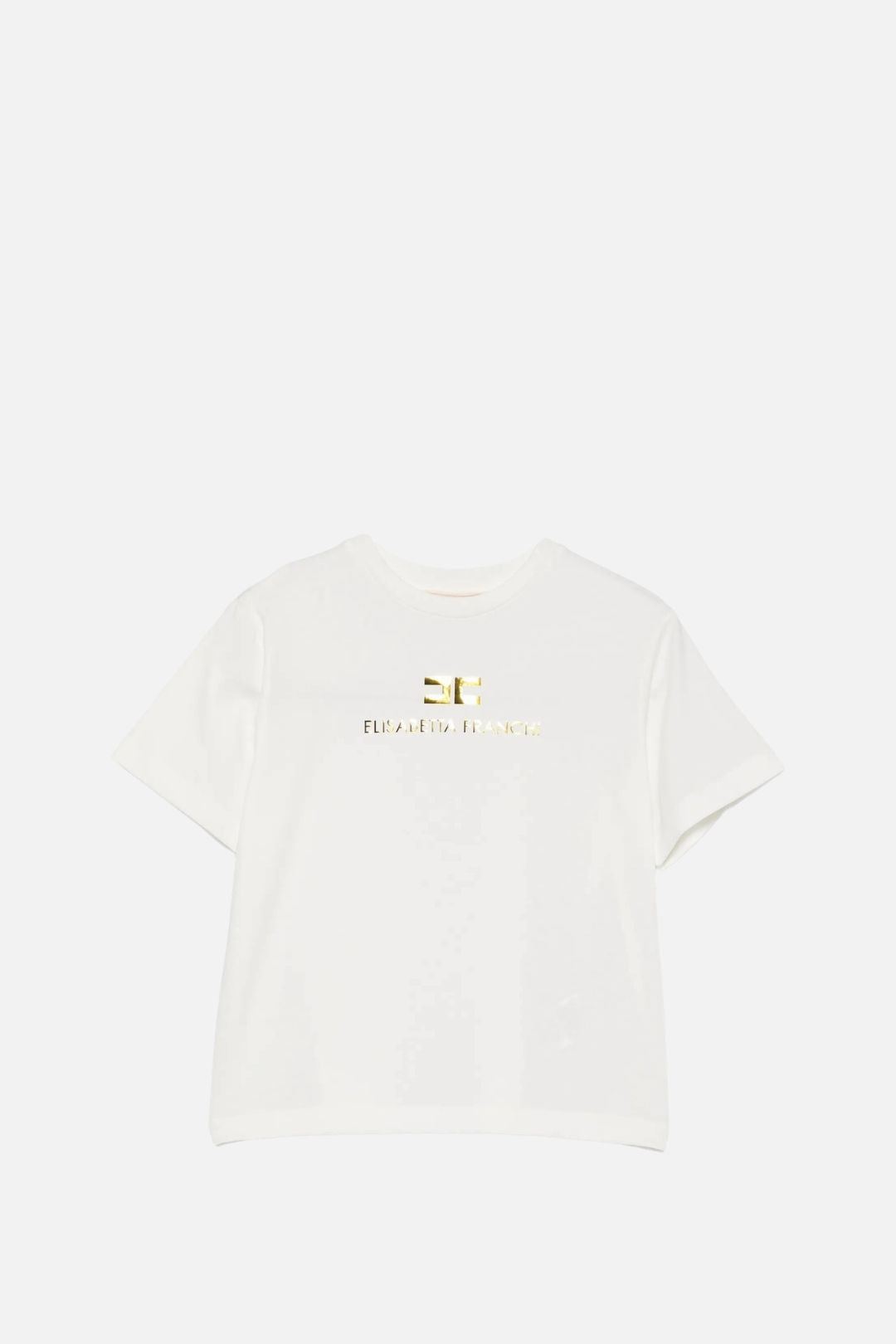 Elisabetta Franchi Bambina T-shirt Girocollo con Stampa Logo EFTS267CJE018.0045
