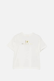 Elisabetta Franchi Bambina T-shirt Girocollo con Stampa Logo EFTS267CJE018.0045
