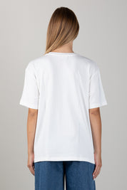 Elisabetta Franchi Bambina T-shirt Girocollo con Stampa Logo EFTS267CJE018.0045