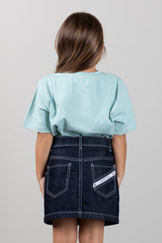 Elisabetta Franchi Bambina T-shirt Girocollo con Stampa Logo EFTS267CJE018.1269