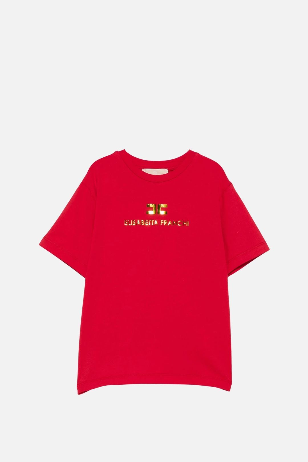 Elisabetta Franchi Bambina T-shirt Girocollo con Stampa Logo EFTS267CJE018.3328