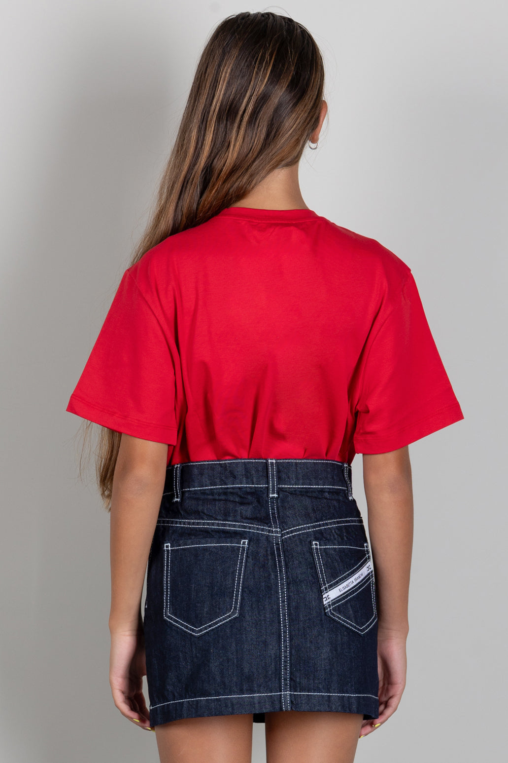 Elisabetta Franchi Bambina T-shirt Girocollo con Stampa Logo EFTS267CJE018.3328