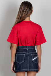 Elisabetta Franchi Bambina T-shirt Girocollo con Stampa Logo EFTS267CJE018.3328
