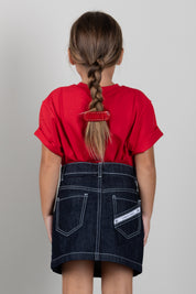 Elisabetta Franchi Bambina T-shirt Girocollo con Stampa Logo EFTS267CJE018.3328