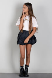 Elisabetta Franchi Bambina T-shirt Girocollo con Stampa Logo EFTS267CJE018.C163