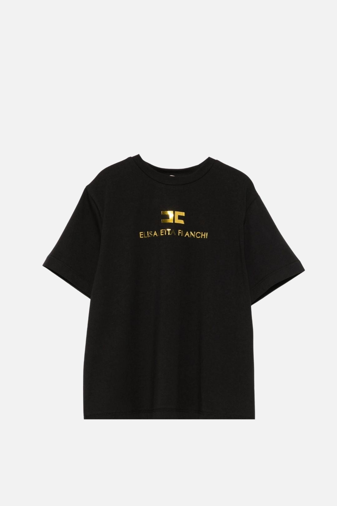 Elisabetta Franchi Bambina T-shirt Girocollo con Stampa Logo EFTS267CJE018.N005