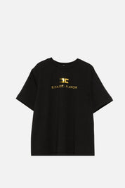 Elisabetta Franchi Bambina T-shirt Girocollo con Stampa Logo EFTS267CJE018.N005