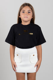 Elisabetta Franchi Bambina T-shirt Girocollo con Stampa Logo EFTS267CJE018.N005