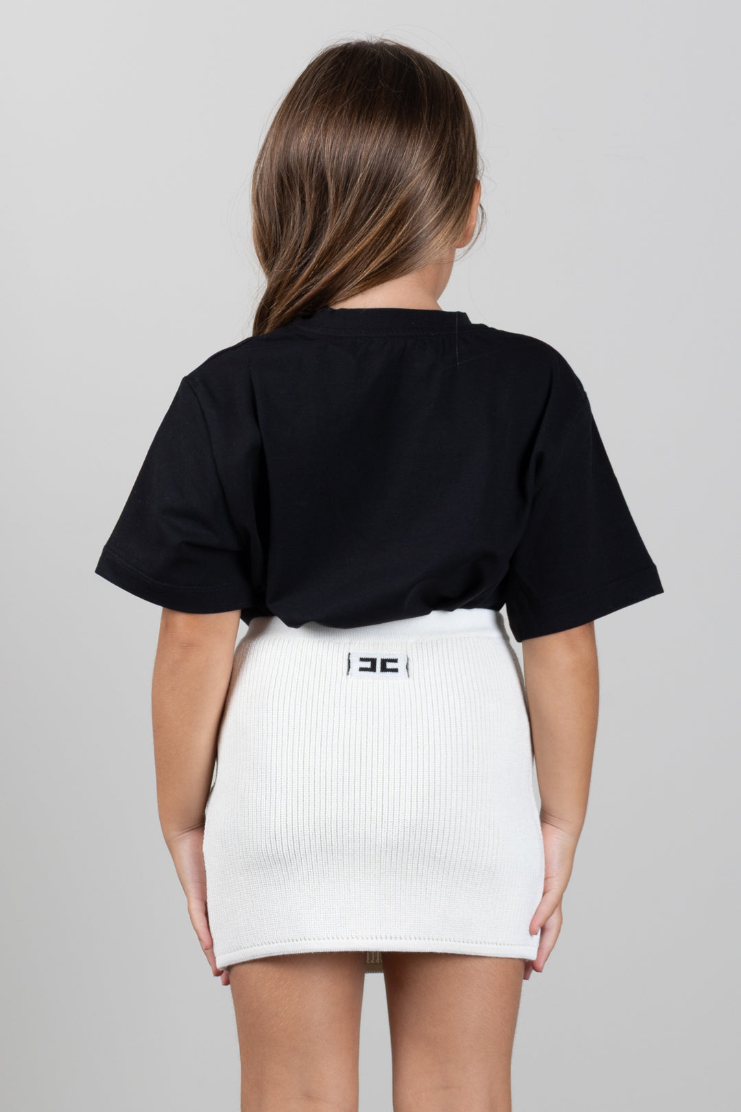 Elisabetta Franchi Bambina T-shirt Girocollo con Stampa Logo EFTS267CJE018.N005