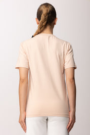 Elisabetta Franchi Bambina T-shirt In Cotone con Logo Paillettes EFTS2590JE006.C125