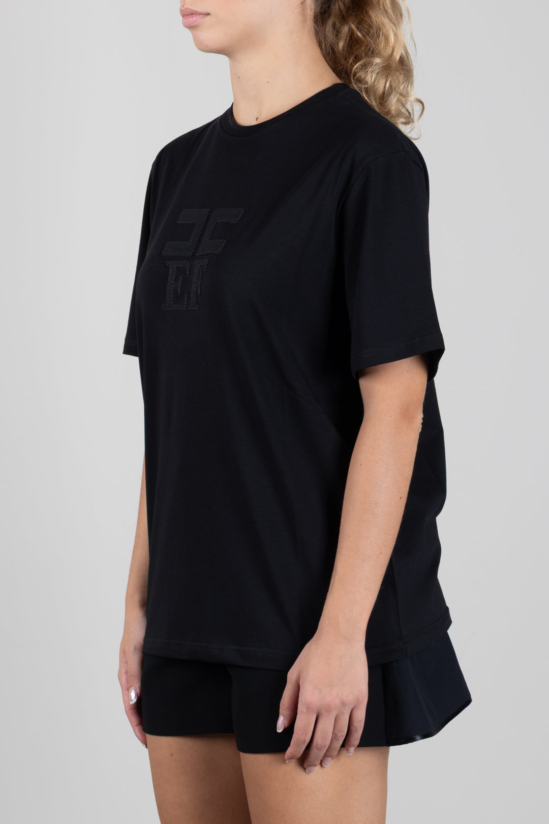Elisabetta Franchi Bambina T-shirt In Cotone con Logo Sul Davanti EFTS266CJE018.N000