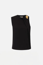 Elisabetta Franchi T-shirt In Jersey con Dettaglio Gioiello CN00166E2 NERO