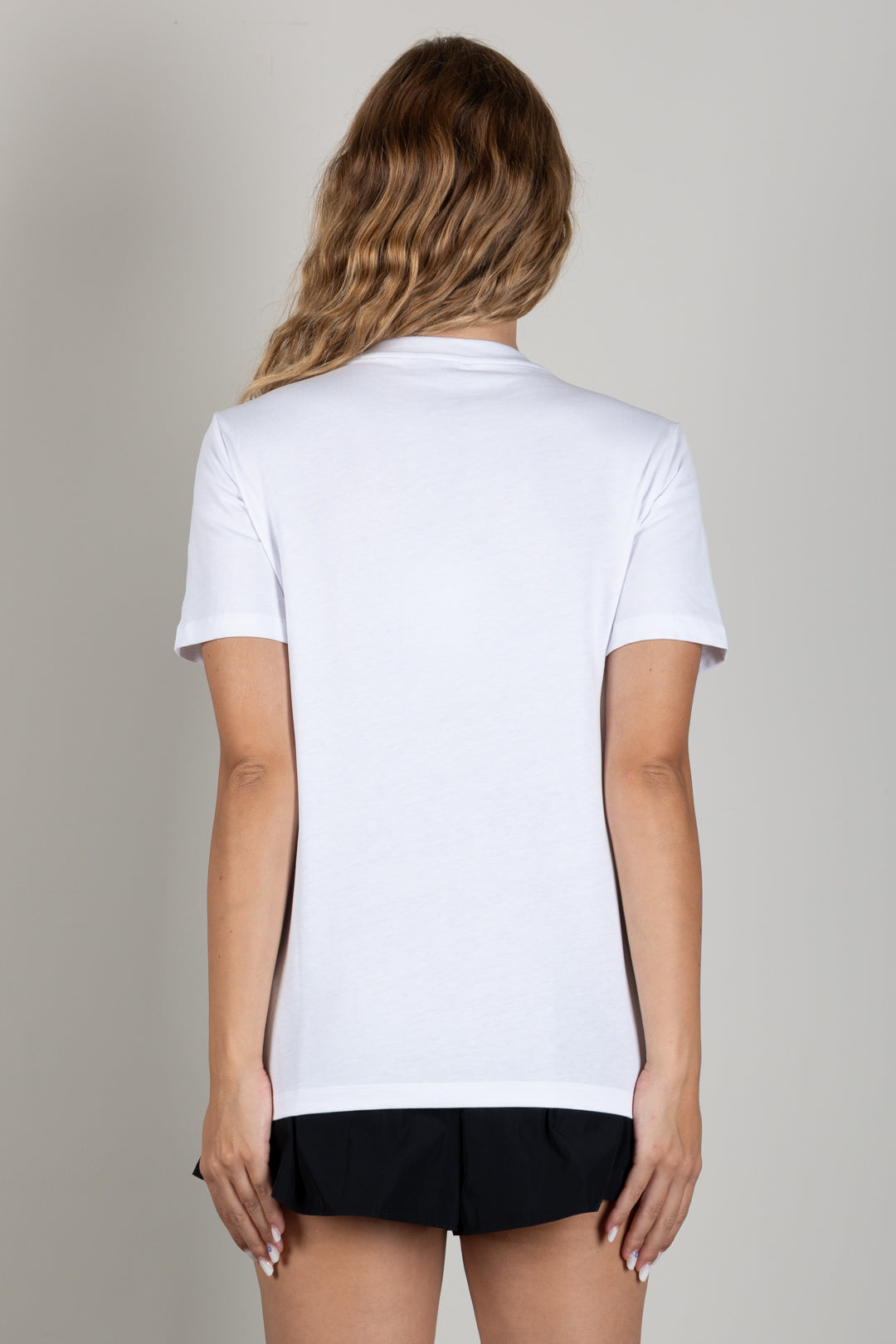 Elisabetta Franchi T-shirt In Jersey con Logo Gioiello MA00866E2 GESSO