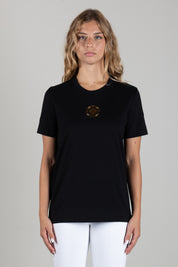 Elisabetta Franchi T-shirt In Jersey con Logo Gioiello MA00866E2 NERO