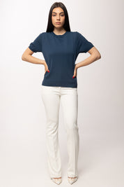 Patrizia Pepe T-shirt In Maglia 8K0409 K027 LAGOON BLUE