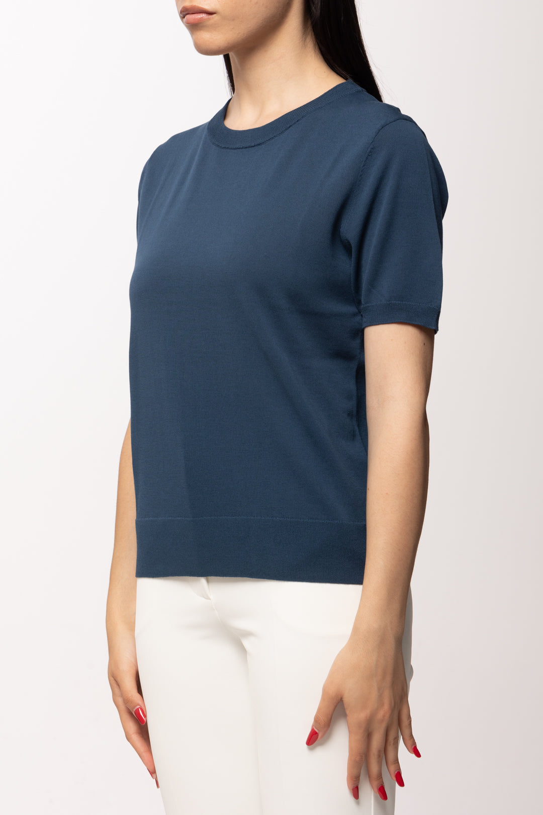 Patrizia Pepe T-shirt In Maglia 8K0409 K027 LAGOON BLUE