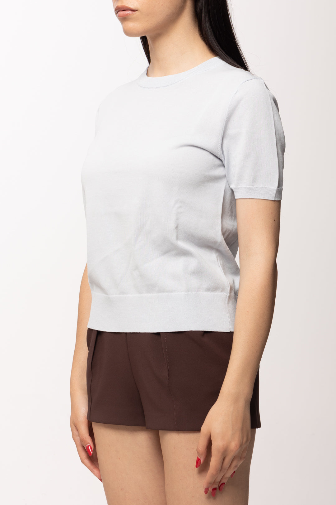 Patrizia Pepe T-shirt In Maglia 8K0409 K027 SKY GRAY